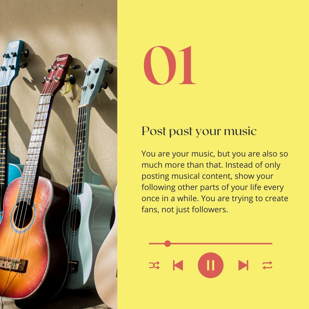 austinmusic's tweet photo. Feed Diversity: What to Post &amp; How Much to Post #AMFSocialToolKit⁠

⁠Takeaways:
How Much To Post → Start Slow⁠
Be authentic
Create diversity on your feed⁠
Collecting Content → EVERYTHING IS CONTENT⁠
⁠
Find the full Tool Kit at https://t.co/Z65NeP5RMl !

#AMF #AustinMusic https://t.co/3mx6qEff7F