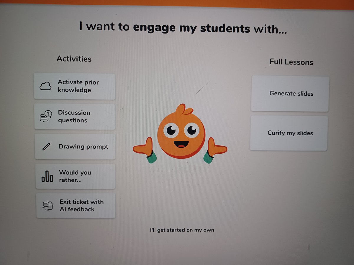 LionHeartLiz's tweet photo. #teachertwitter Have you used AI to  create google slides yet? Curipod or the .io Chrome extension are two great options! https://t.co/3THX4zBw0O