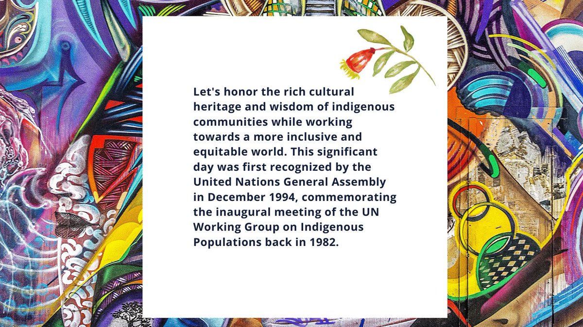 🌍✨ Happy International Day of the World's Indigenous Peoples! 🤝💕
 Let's celebrate their achievements, protect their rights, and cherish their contributions to environmental preservation. 🌱🌏 
#IndigenousDay #GlobalUnity