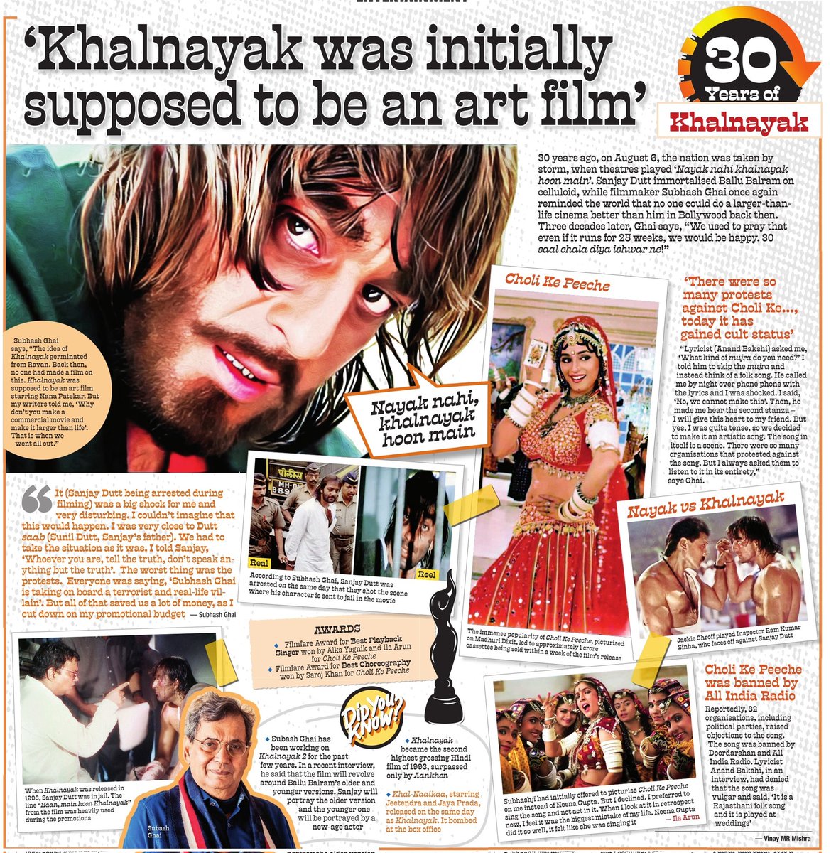 #KhalNayak was initially supposed to be an art film 

#SanjayDutt #MadhuriDixit
@duttsanjay @MadhuriDixit 
#30YearsOfKhalnayak