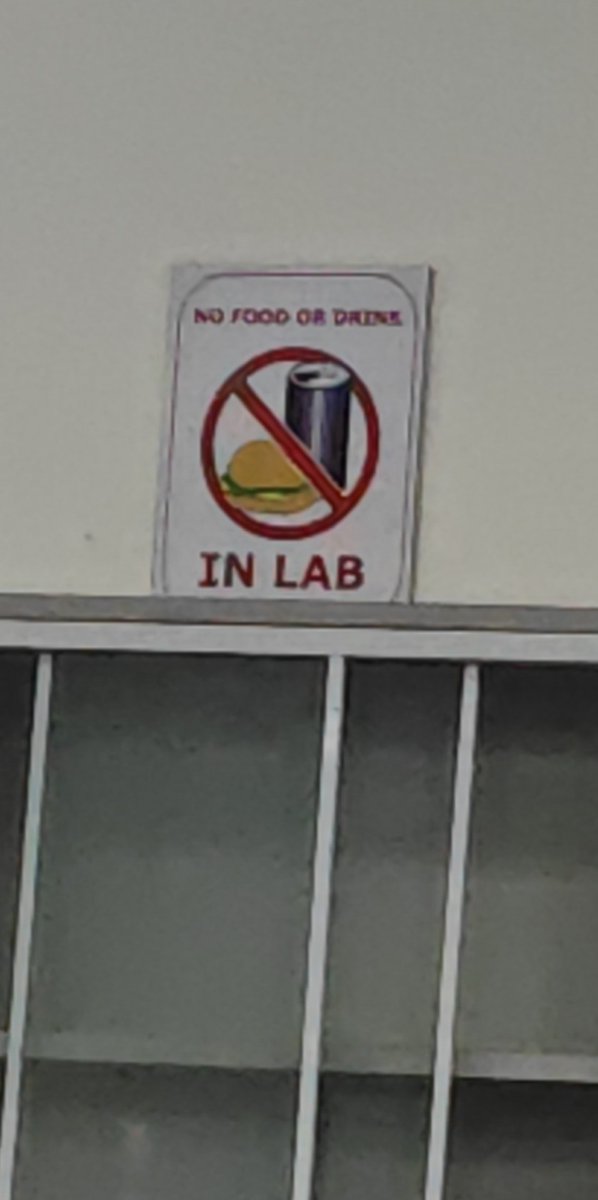 Jeiicel's tweet photo. "Kawawa naman yung food or drinks :(( .... Bawal sila ma IN LAB" https://t.co/u06JrUEVHk