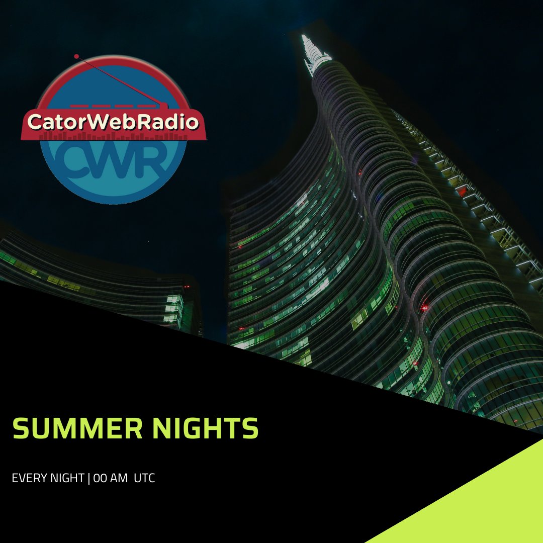 catorwebradio's tweet image. 🌴 Embrace the enchanting vibes of #SummerNights as we dive into a musical journey every night on CatorWeb Radio! 🎶🌙 Tune in and let the summer magic sweep you away. 🏖️🎵 #CatorWebSummerNights #MusicEscape
