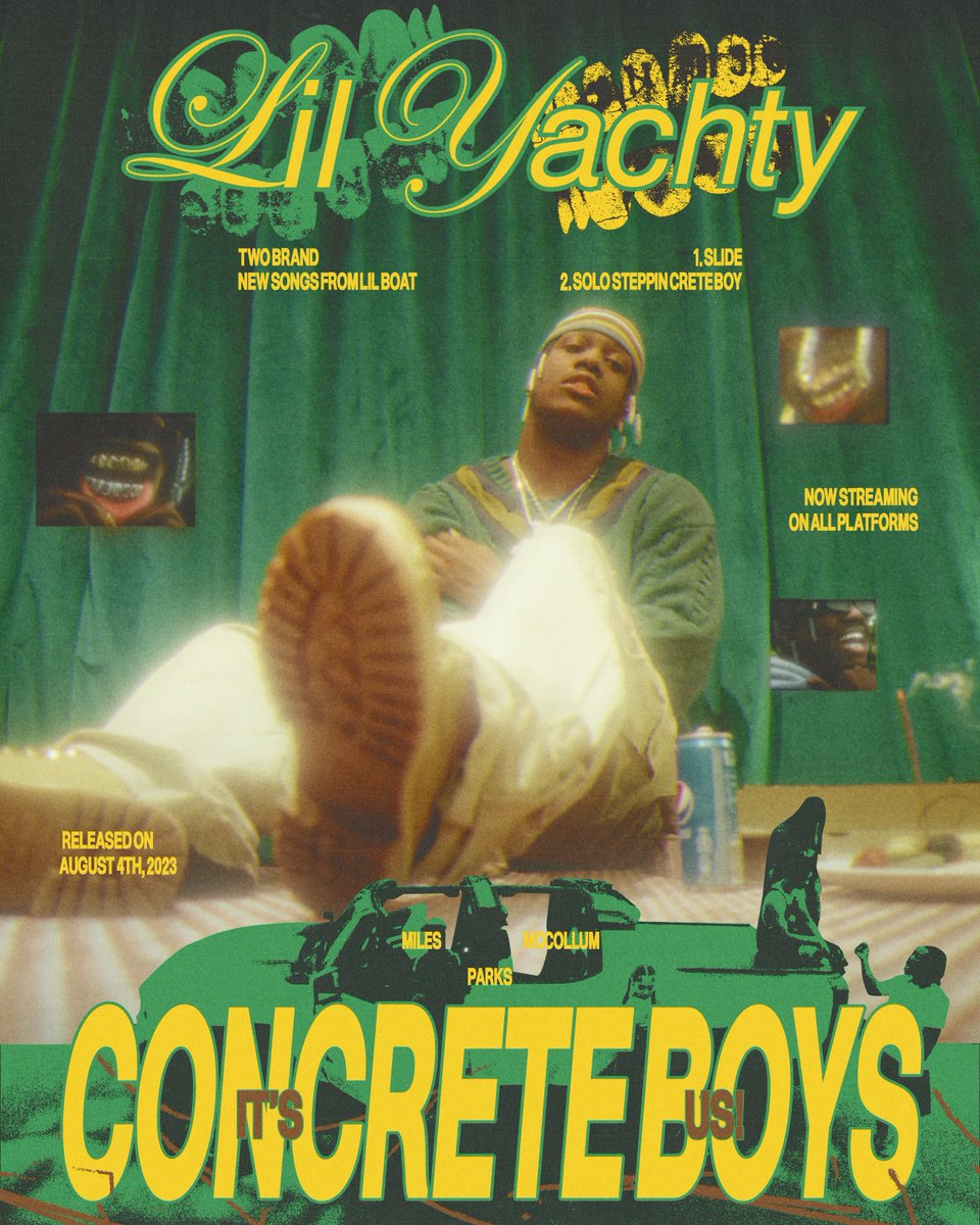 Lil Yachty Poster: <a href="/lilyachty/">CONCRETE BOY BOAT^</a> 

With the recent release of two new songs from Yachty, the color palette, photos, &amp; theme were all from his "SLIDE" music video!

Support is much appreciated! ❤️ + ♻️