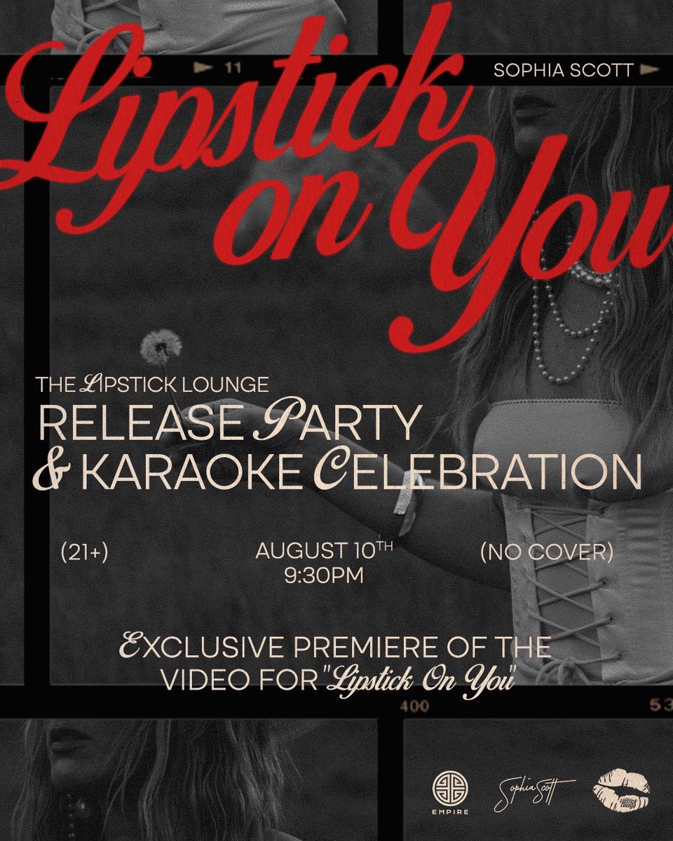 Come sing karaoke with me + celebrate the release of “Lipstick On You” tomorrow night at Lipstick Lounge 💄💋 No cover, 9:30PM!