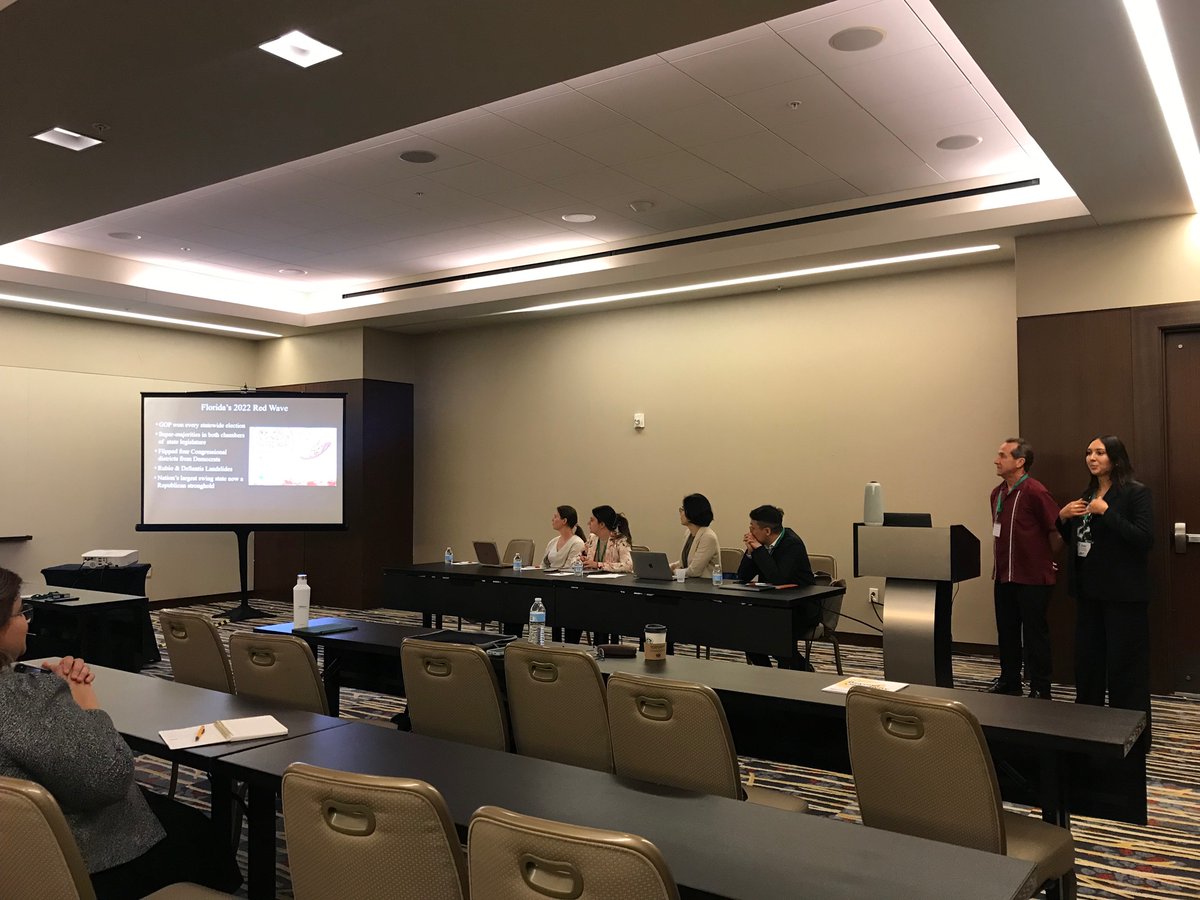 AEJMC_PolComm's tweet photo. "Florida’s 2022 Senate Race: Social Media, Social Justice, Partisanship" by David Painter, Tanja Vierrether, and Fiona Bown of Rollins College has won the Fourth Place Faculty Paper! Congrats to the authors📖🔍 #AEJMC23 #PLCD https://t.co/l94dpEZLOb