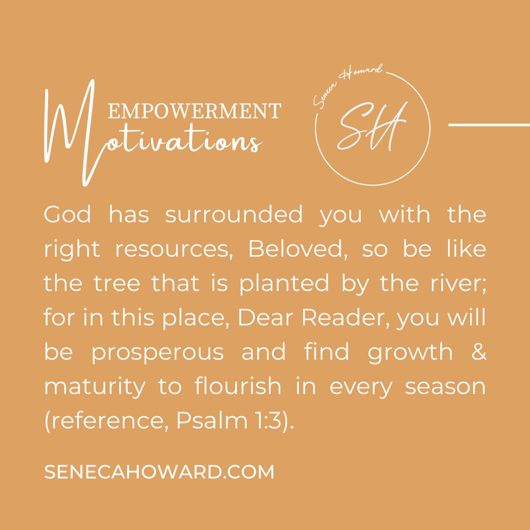 SenecaHoward's tweet image. #DearReader, let your influence be the Will of God, and let the roots of your faith be cultivated by the nutrients of His soil. - Reference, Psalm 1:3

bit.ly/DRThinkItNotSt…
SenecaHoward.com

#thewriter #author #writer #speaker #columnist #God #inspiration #mentalhealth