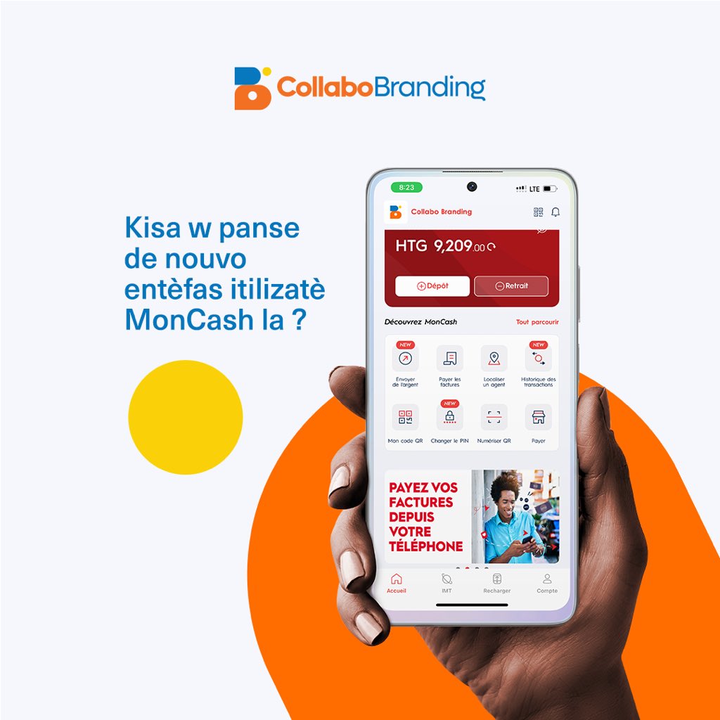 collabobranding's tweet photo. MonCash fenk fè yon nouvo mizajou de entèfas itilizatè aplikasyon an.
Kòm itilizatè, kisa nou panse de nouvo eksperyans sa?
Pataje lide ou nan yon kòmantè pi ba!
#MonCashUpdate #CollaboBranding https://t.co/n5aHQWd9mf