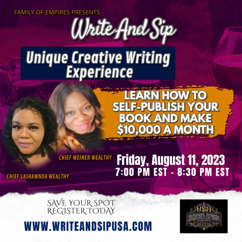 McbFunding's tweet photo. Calling #firsttimewriter who want to share a good story, #selfpublished the #book & become a #bestsellingauthor. This is your chance to make your #dream come true. Join us Friday, August 11, 2023 at 7:00 PM EST. Register at https://t.co/ftu0EV8FqQ https://t.co/zBEcqhcWCF