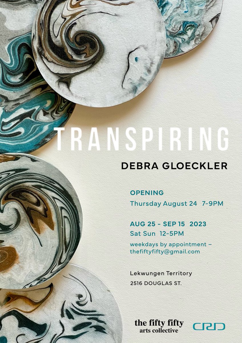 Mark your calendars for a reminder to see Transpiring, the solo exhibition by Artist Debra Gloeckler @thefiftyfifty Aug 24-Sept 15. Debra shares her recent projects made with rainwater!

#yyjarts #yyj #victoriabc #vancouverisland #vanisle #prestigepictureframingetcetera