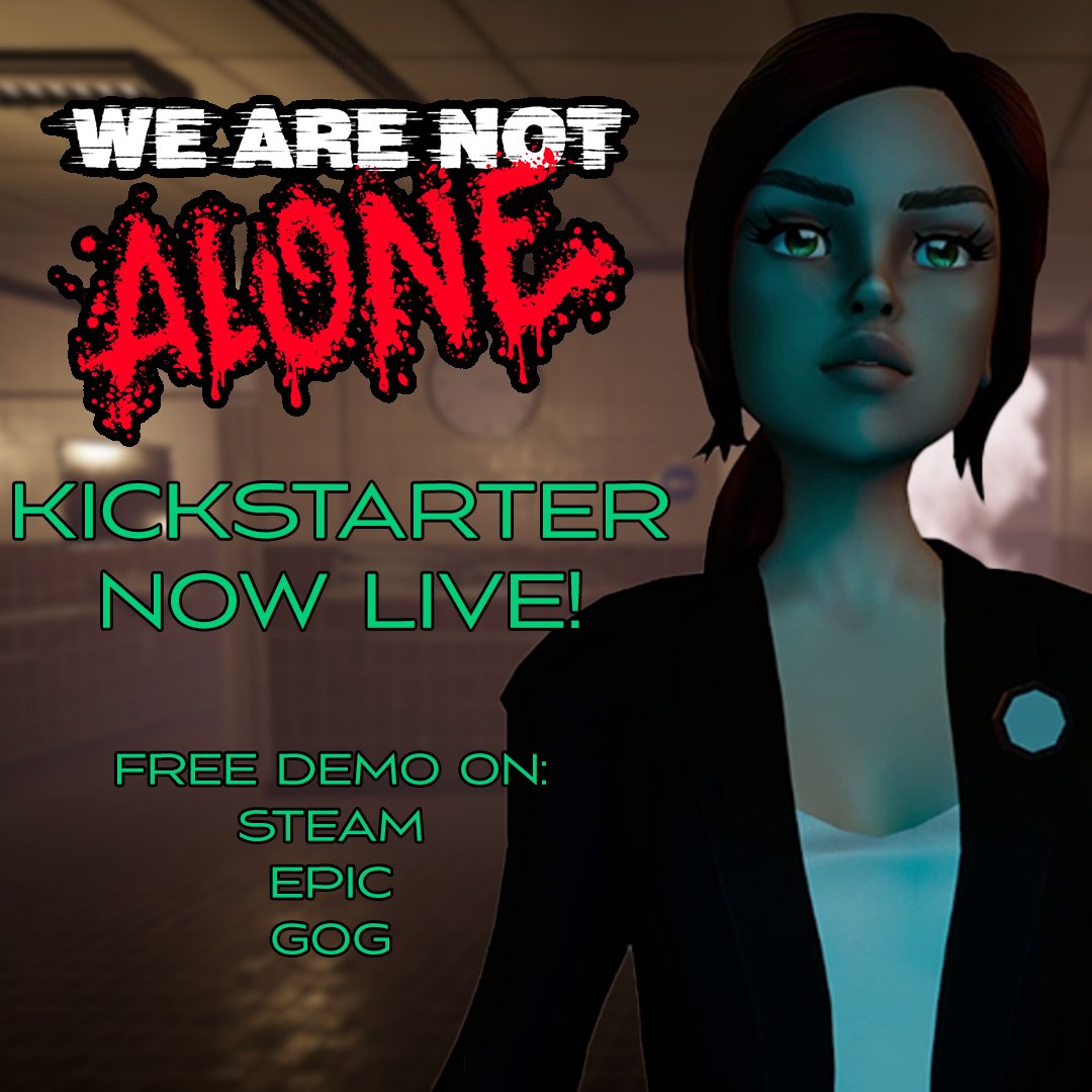The demo for We Are Not Alone is on Steam, Epic and GOG. If you *love* any of the below, you might love this too:

☑️Horror
☑️First person exploration
☑️Third person point and click adventure
☑️Investigating mysteries

Demo links: kickstarter.com/projects/weare…

#indiedev #gamedev