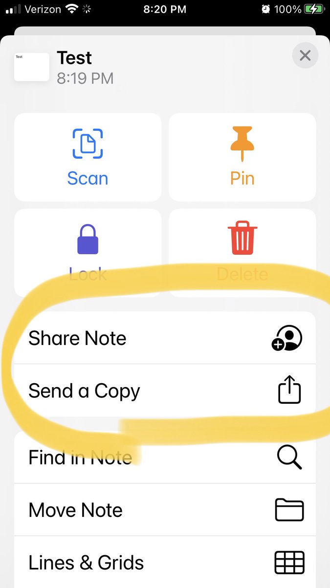 PlushRedHead's tweet photo. @Writer_DG If you see the three dots and touch that it should say either share note, or send a copy. That should be the way you handle it. Sharing means other people can view it. Sending a copy is just like only you’re sending note. https://t.co/1gPWGVGq7D