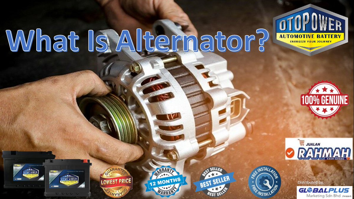 GlobalPlusM27's tweet photo. An alternator, known as a synchronous generator, is a vital component of the charging system of a vehicle. Along with the battery, it ensures that your vehicle starts and continues working as it should.

#GlobalPlus #otopower #carbattery #alternator #baterikereta #汽车电箱 https://t.co/wfXaob11i7