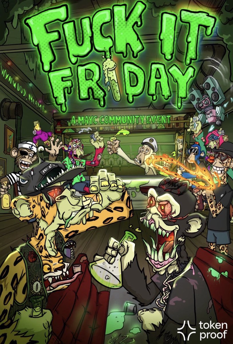 COMING UP » Members Of The Mutant Ape Yacht Club Are Hosting A @fuckIt_Friday Event In Miami On 8/25 And You’re Invited!

Learn more about the event and find out when you can get your ticket: theboredapegazette.com/post/the-mayc-…