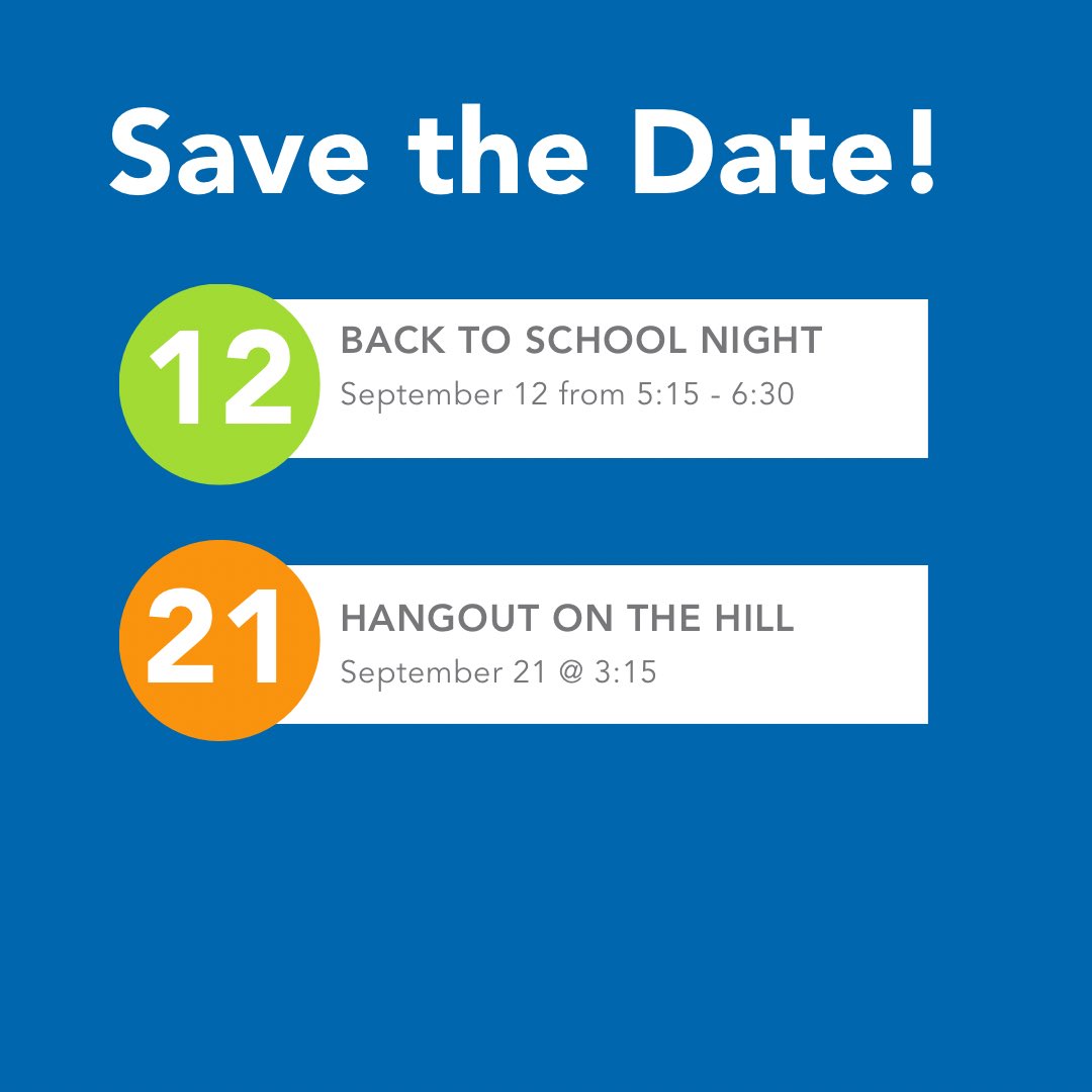 Save the dates for our upcoming back to school events! 🗓️