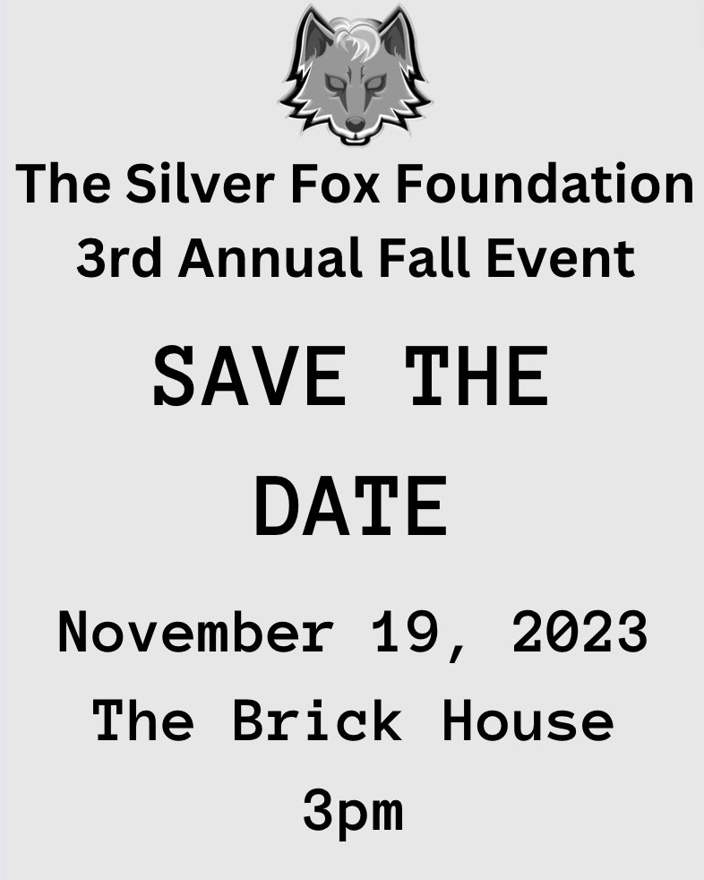 TheSilverFox_1's tweet photo. Looking forward to our 3rd Annual Event come November! https://t.co/OfAsfvfAE7