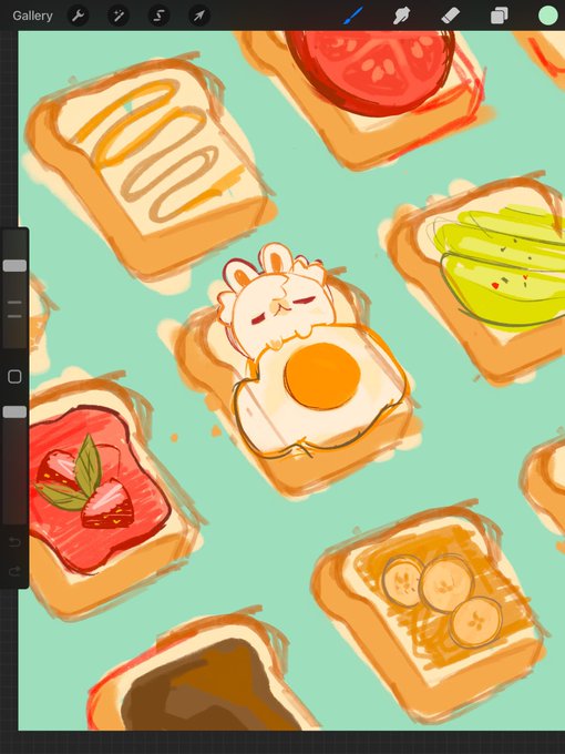 「toast tomato」 illustration images(Latest)
