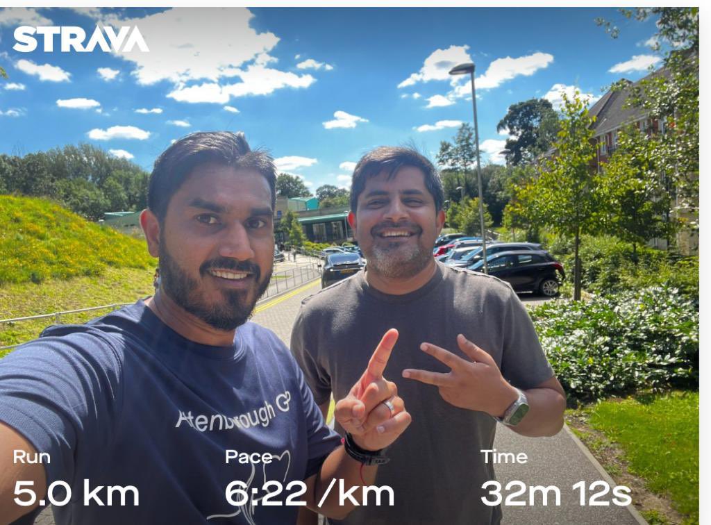 DrFaheemHyder's tweet photo. πββοΈCelebrating a great day at the GP surgery by tackling our first 5K run together! π₯πββοΈπββοΈ Nothing like a good run to unwind after seeing pts. Grateful for my amazing educational supervisor for the support and motivation! π @DocSandip #RunDrRun #GPAdventures #JoinGP #teamGP https://t.co/xAeICSiFOa
