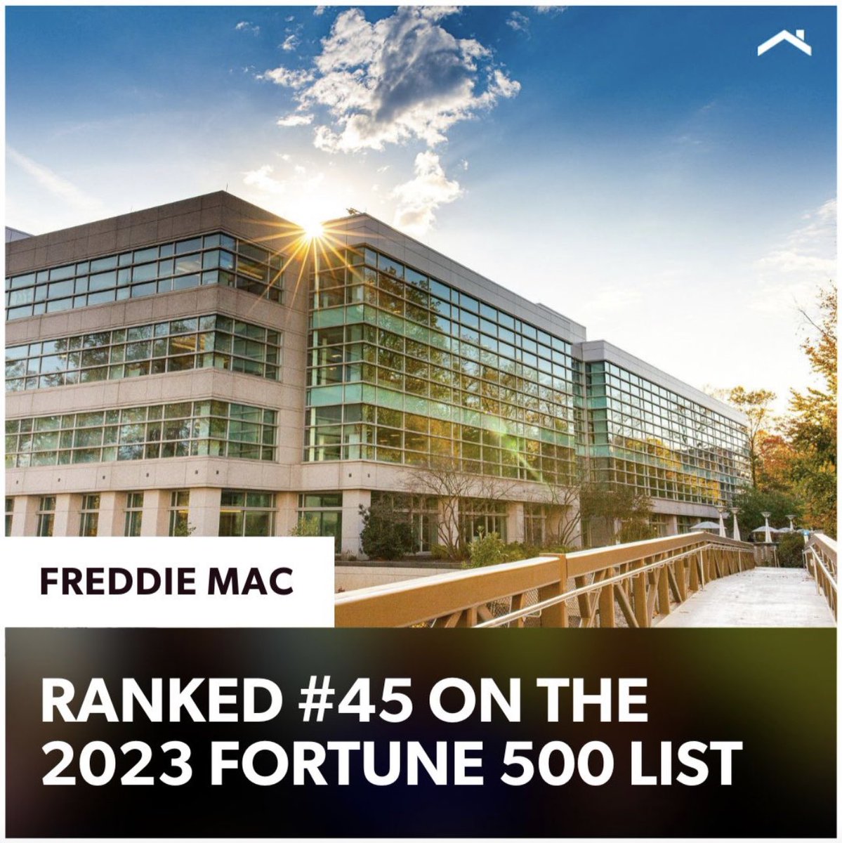 The 2023 Fortune 500 list is out and Freddie Mac made the top 50. 

Looking forward to another year of delivering on our mission of #MakingHomePossible.  

 #Fortune500