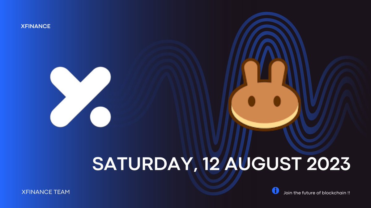 Hurray, The long awaited news is now here, the #Xfinance coin will start Trading on #PancakeSwap on Saturday, 12 August 2023

LFG 🔥🔥🚀