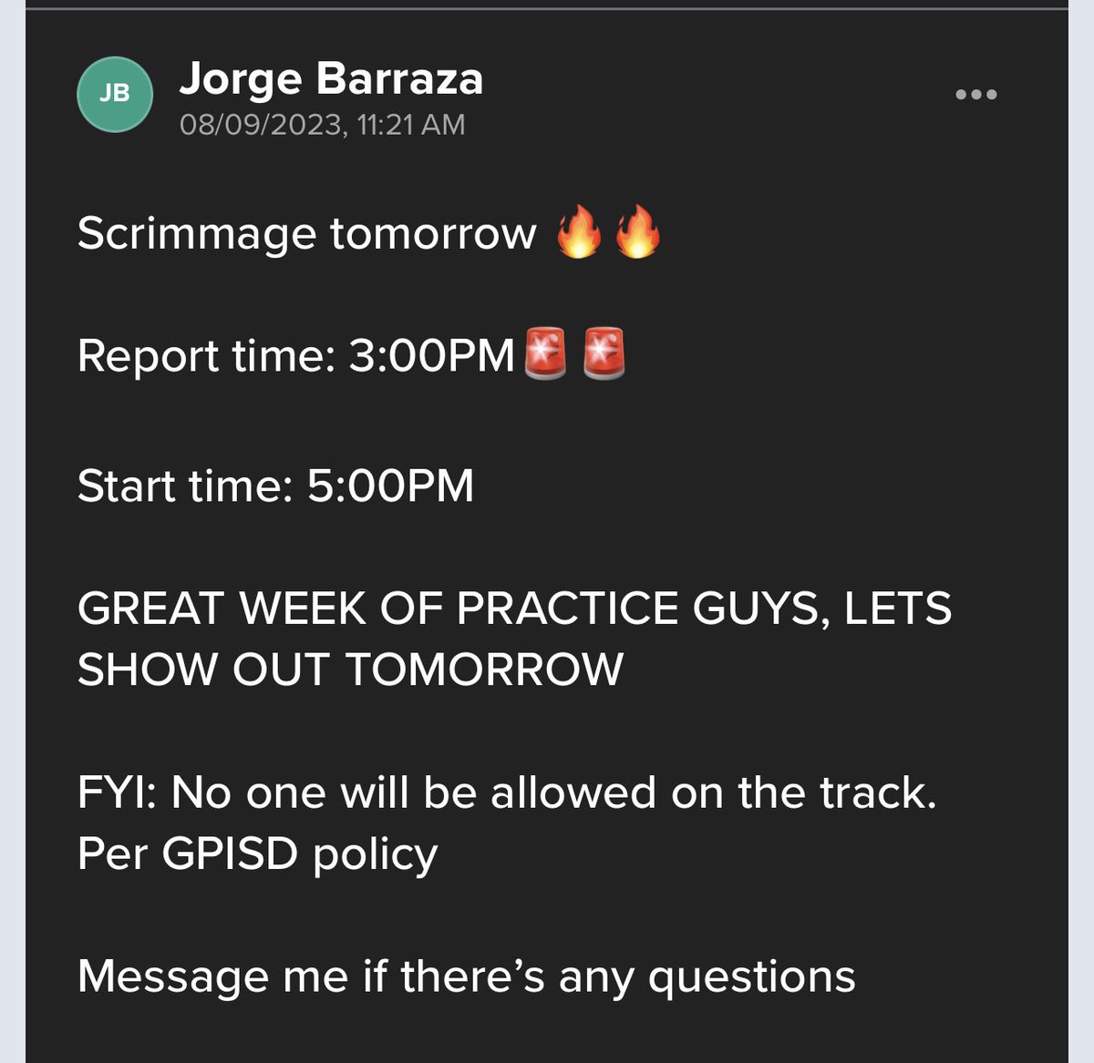 barraza_'s tweet photo. SGP FRESHMAN FOOTBALL 
First scrimmage is here!! Info 👇🏼 https://t.co/rabgcoarG3