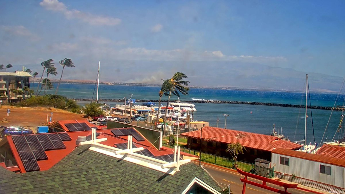 mn_storm's tweet photo. View from the Maui Ocean Center webcam of a grass fire burning SW of Pukalani. #hiwx #hifire https://t.co/S0njH7jJgy