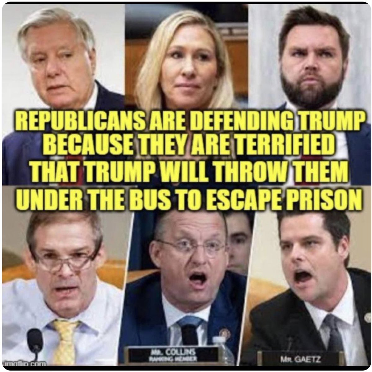 #TimesComing for the criminals in the Republican Party! 

#RepublicanChristoFascism #RepublicansAreCorrupt #RepublicansHaveNothingToOffer 

#DemocracyMatters #VoteBlue2024 👈👈