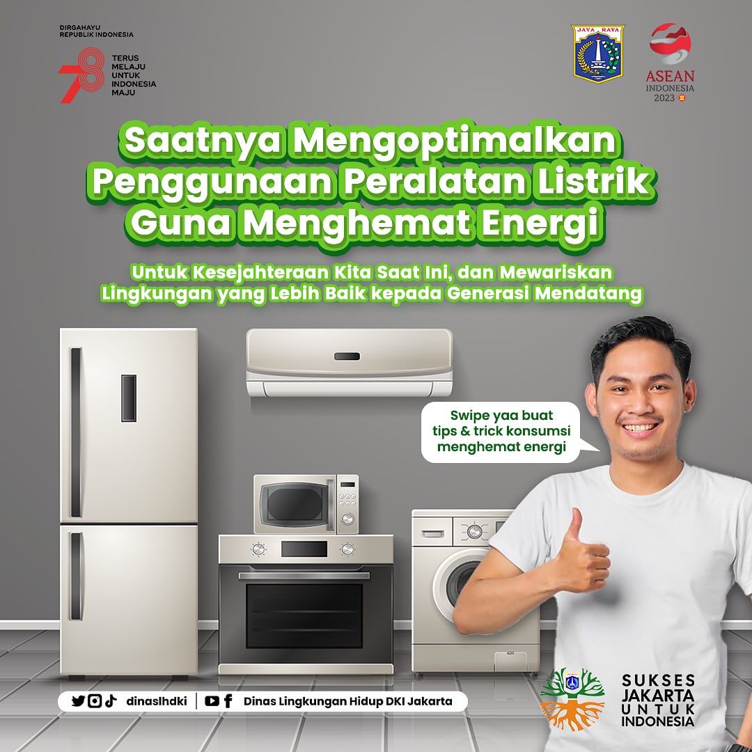 dinaslhdki's tweet image. Mengoptimalkan penggunaan energi di rumah merupakan salah satu langkah penting untuk menjaga lingkungan

Menghemat energi merupakan salah satu bentuk kita menyanyangi bumi juga semua manusia.

#JakartaSadarSampah
#JagaJakarta
#AksiJagaIklim