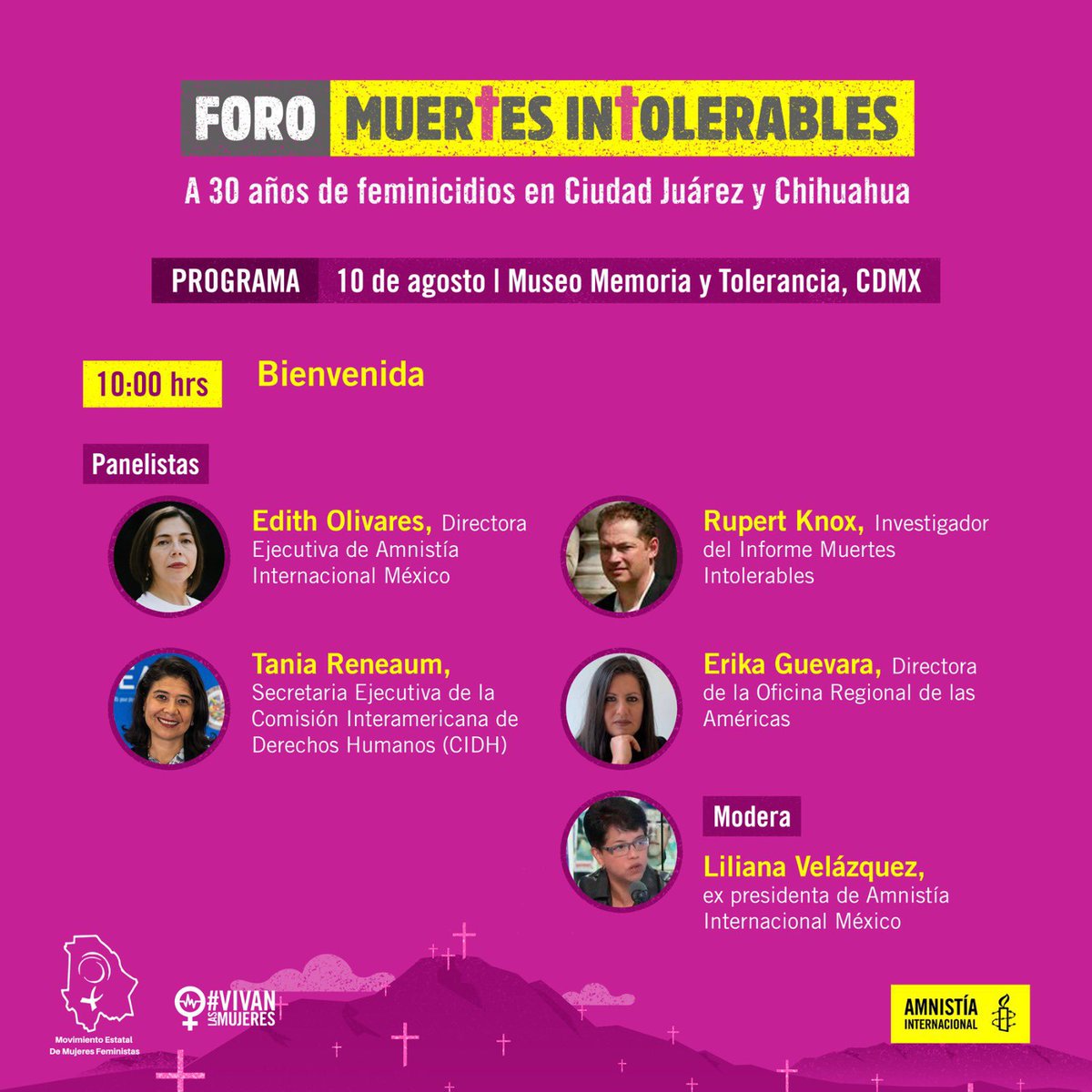 ErikaGuevaraR's tweet photo. A 20 años de que @AmnistiaOnline @amnistiamexico presentara su informe #MuertesIntolerables: diez años de desapariciones y feminicidios en #CiudadJuárez y #Chihuahua, la lucha continúa y la necesidad de justicia y protección para todas las mujeres persiste https://t.co/iuPXqNpbnT