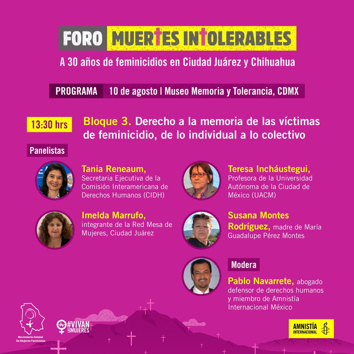 ErikaGuevaraR's tweet photo. A 20 años de que @AmnistiaOnline @amnistiamexico presentara su informe #MuertesIntolerables: diez años de desapariciones y feminicidios en #CiudadJuárez y #Chihuahua, la lucha continúa y la necesidad de justicia y protección para todas las mujeres persiste https://t.co/iuPXqNpbnT