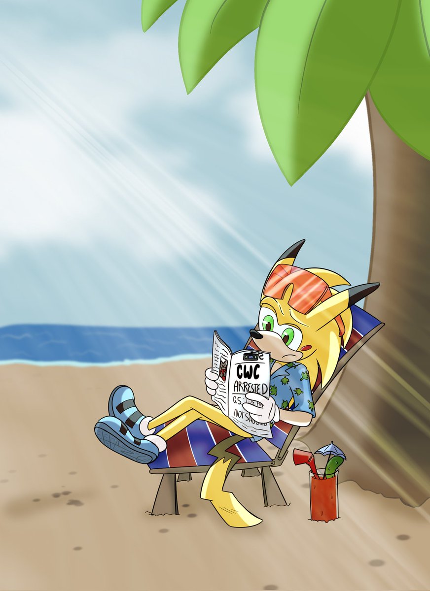 OfLoyaliisms's tweet photo. Here we are! 

#Sonichu in Beachside Reprieve

My first ever TCG card! for @LolcowTCG !

I'm really loving all the little Easter eggs I hid in there for the community 🥰 https://t.co/vQMGNBbD84