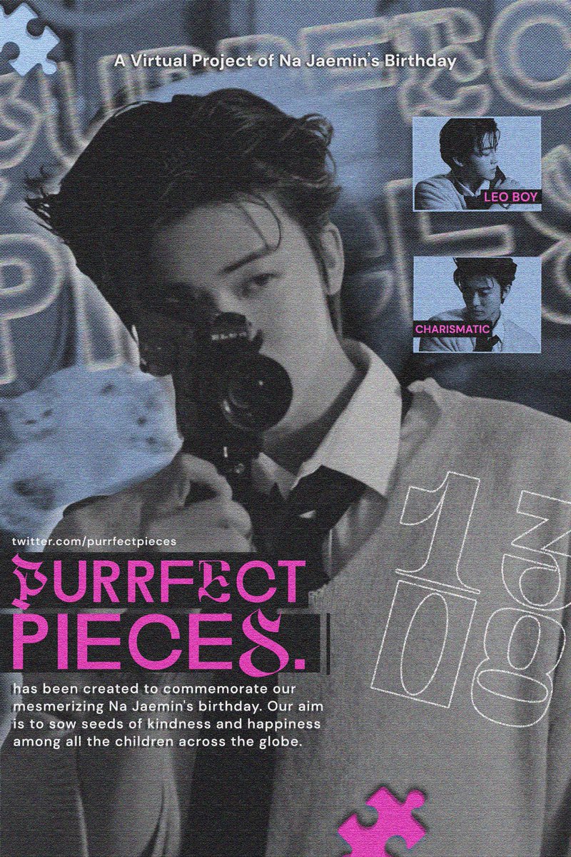 ⠀⠀

Immerse every piece of your soul altogether into comforting lullaby in  our joyous celebration of Na Jaemin’s special birthday. The flying strings of ‘𝙋𝙐𝙍𝙍𝙁𝙀𝘾𝙏 𝙋𝙄𝙀𝘾𝙀𝙎’ will sincerely  welcome  and  lift  you to the beautiful sky of boundless happiness. 

⠀⠀