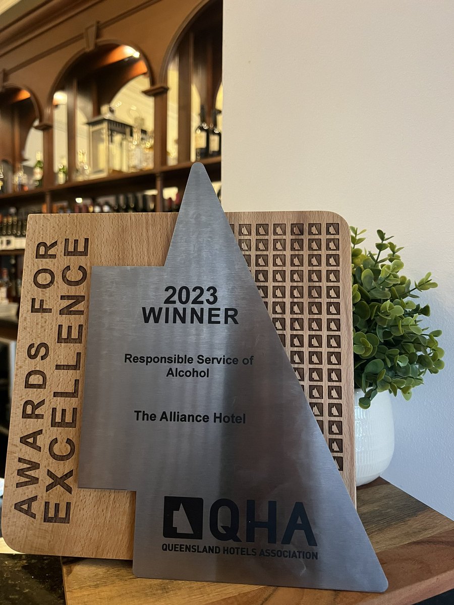 We are so proud to announce that at the recent Queensland Hotels Association Awards for Excellence, we won the Responsible Service of Alcohol award. This is always a team effort, and we are so proud of our staff and grateful to <a href="/qldhotels/">Queensland Hotels</a> for the recognition.