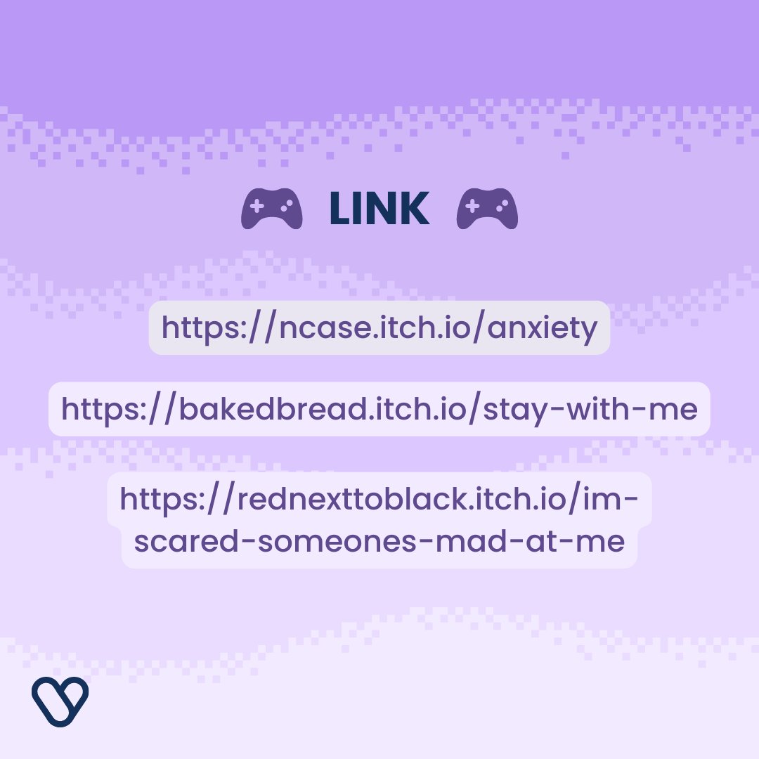SafeTalkApp's tweet photo. Apart from mental health communities like ours, there are also many amazing creators and even self-taught developers out there producing games that help people cope with their mental health 💜  Everyone should give these a try!
@ncasenmare 
@bakedbreado 
@theplayedalone https://t.co/0nS7YeY5Lu