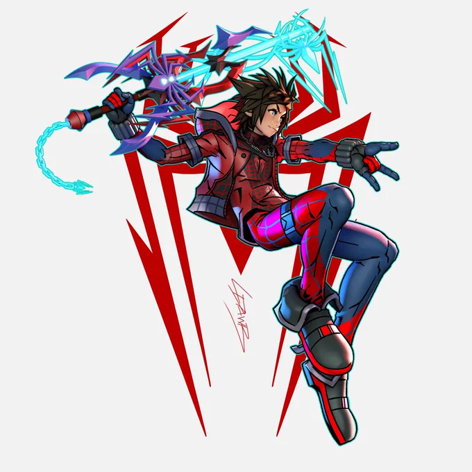 Sora in the Spiderverse 2.0  #kingdomhearts #marvel #drawings