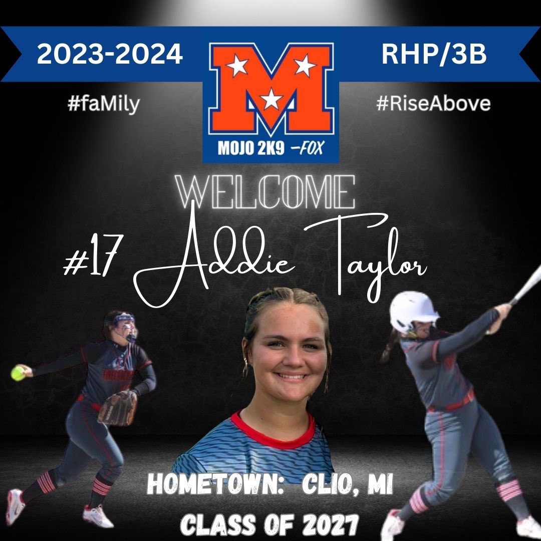 ArmorEliteFox's tweet photo. Introducing the MOJO 2K9 Fox 2023-2024 roster we welcome #17 Addie Taylor and family. #FaMily #RiseAbove #MojoReloaded #Next https://t.co/qOrQBrkqV7