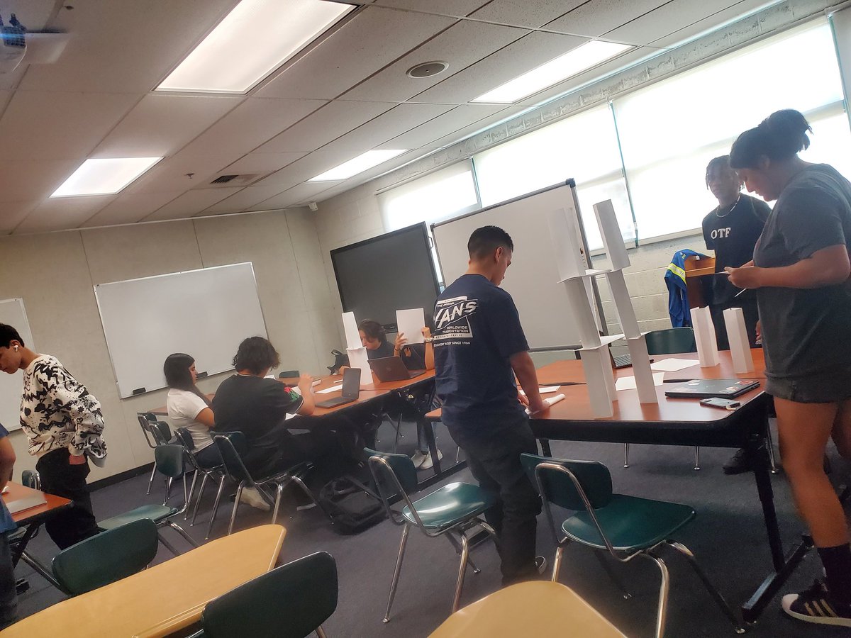 MathPrincessC's tweet image. Instead of the aluminum boat activity, I tried the paper tower activity with my @codeorg CSD students this year. No spilled water. All kids folding and working. I may switch to this lesson to teach problem solving permanently. @PerrisHigh