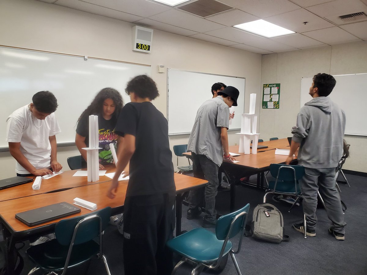 MathPrincessC's tweet image. Instead of the aluminum boat activity, I tried the paper tower activity with my @codeorg CSD students this year. No spilled water. All kids folding and working. I may switch to this lesson to teach problem solving permanently. @PerrisHigh