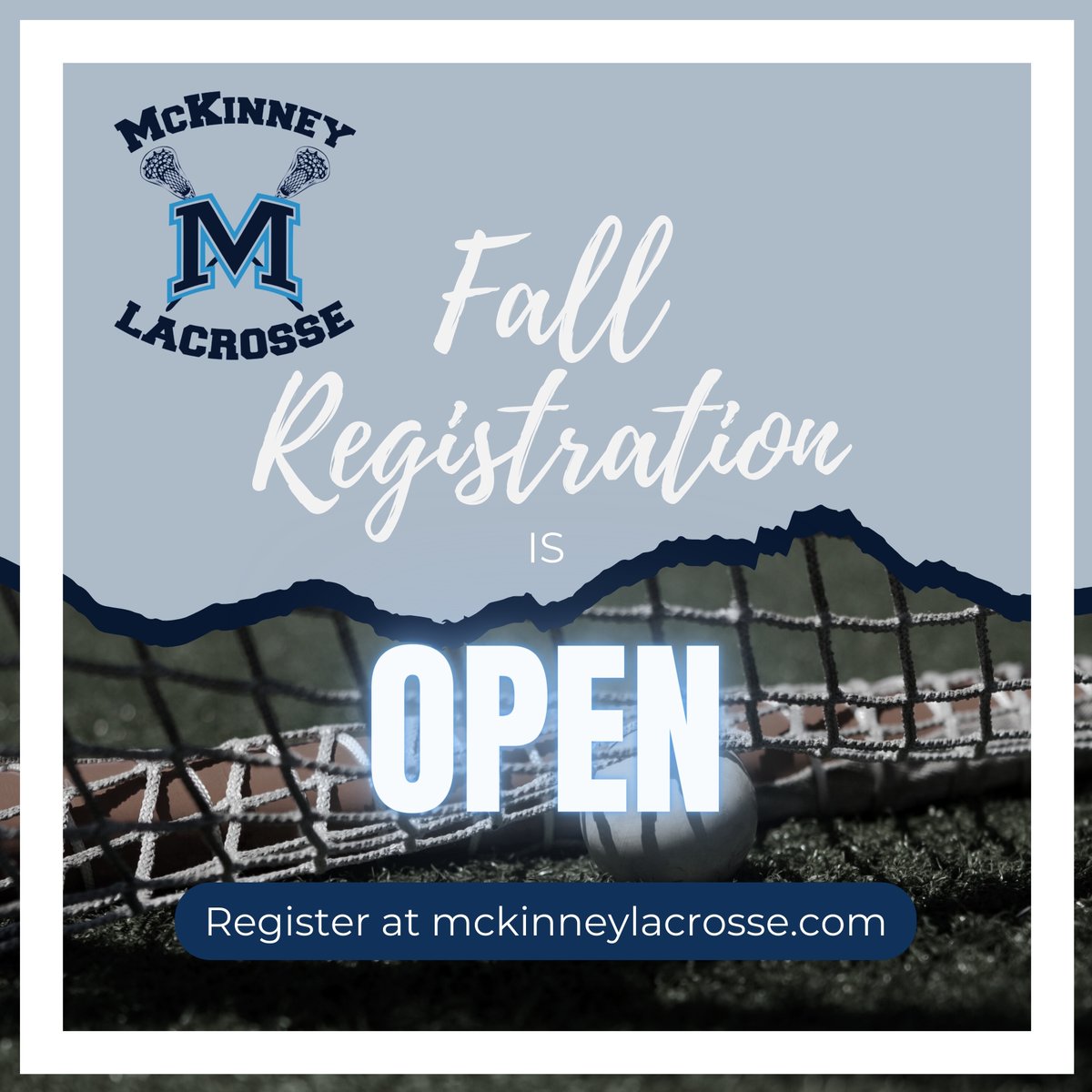 Registration is in full swing. Practices start September 5th. #mckinney #lacrosse