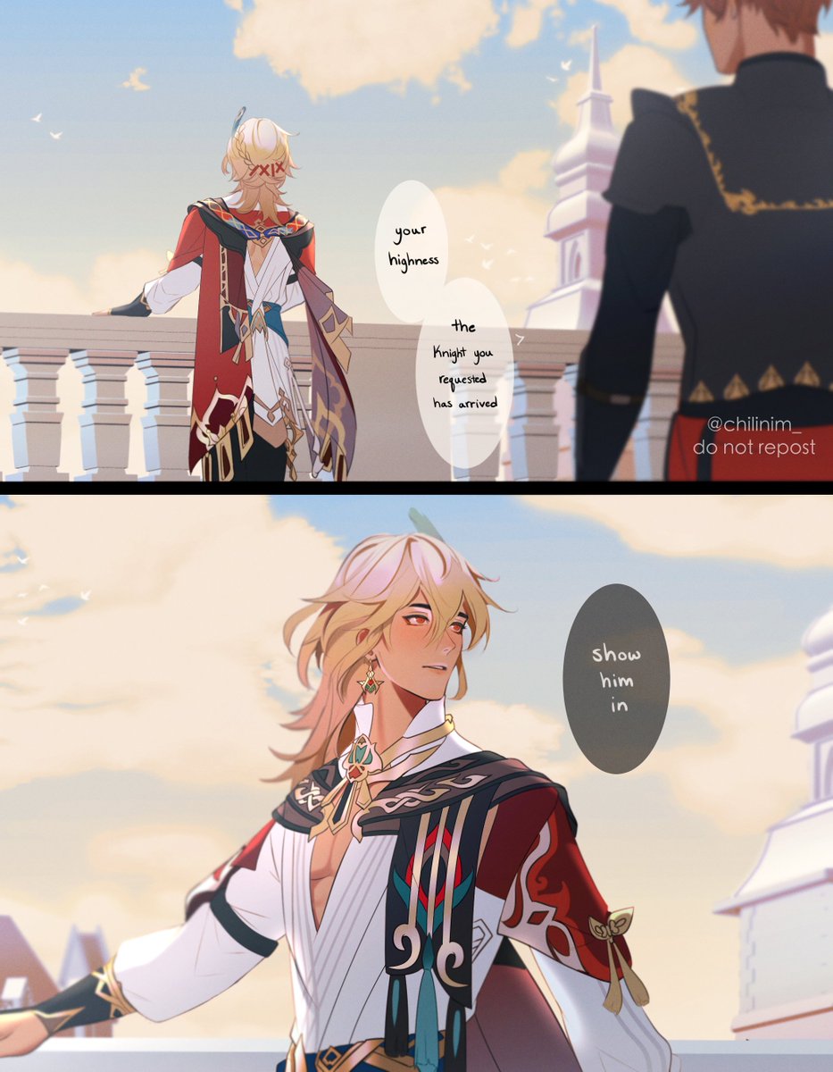chilinim_'s tweet photo. prince x knight au https://t.co/IFksbjR4hK