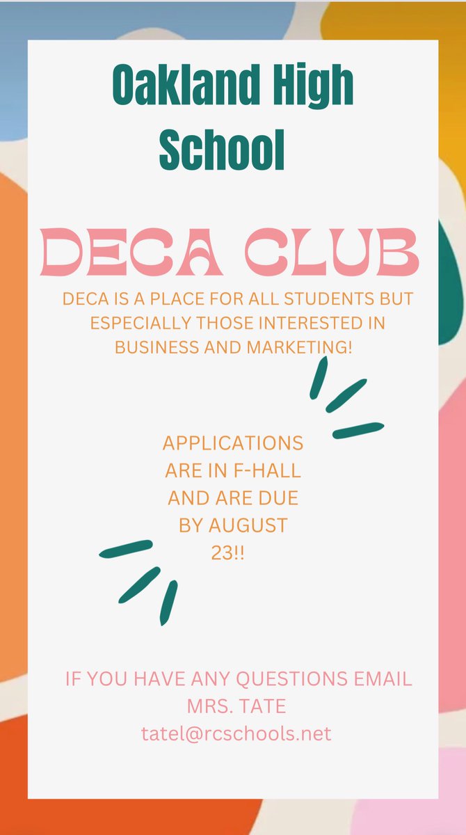 Oakland High School DECA (@oakland_deca) on Twitter photo 