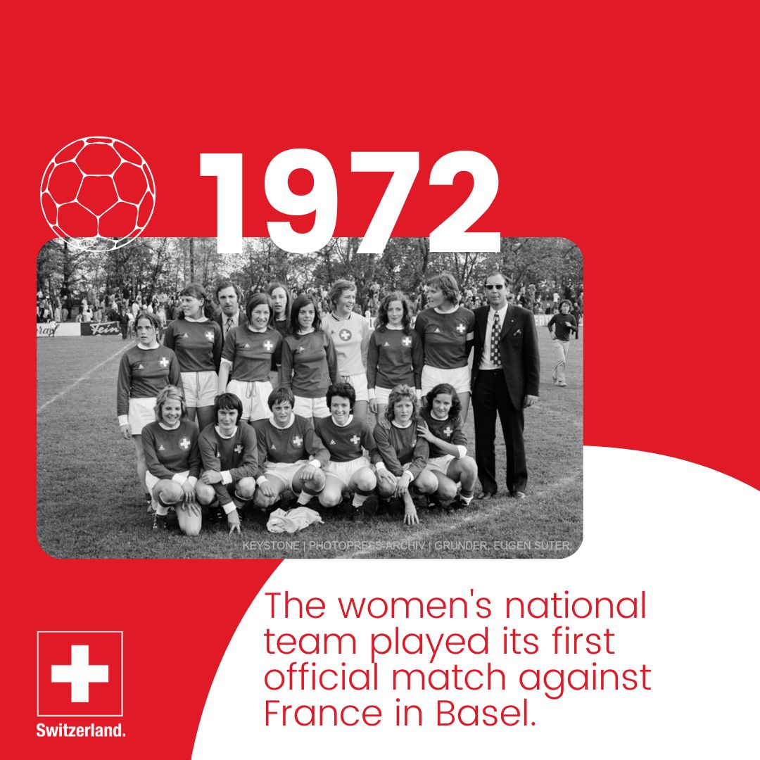 Let's talk about women's football! ⚽ 
Some of us remember! That historic match against #France ended in a draw (2-2) in #Basel. 🇨🇭 
#FIFAWWC #natimiteuch #lanatiavecvous #lanaticonvoi