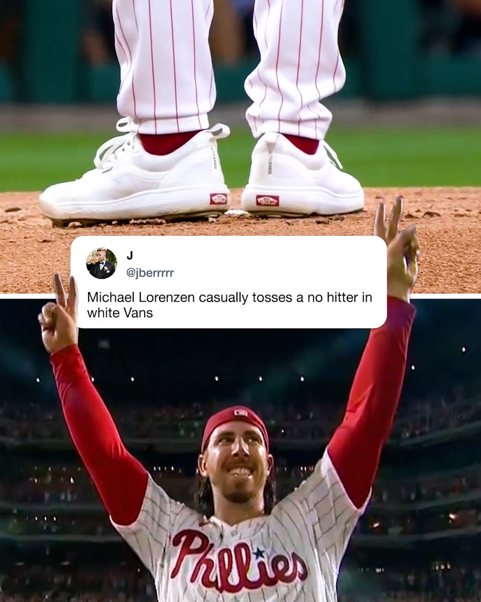 Michael Lorenzen's no-hit game 🤝 cleat game ✨ 

(h/t <a href="/jberrrrr/">J</a>)