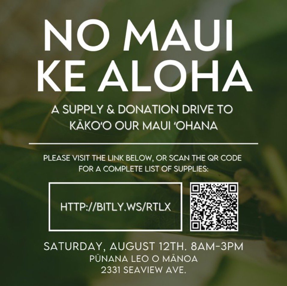 oahuWP's tweet photo. SUPPORT Lahaina Hawaiian Immersion school and the families https://t.co/X81qCe2tVZ https://t.co/ARsJgqzoCf