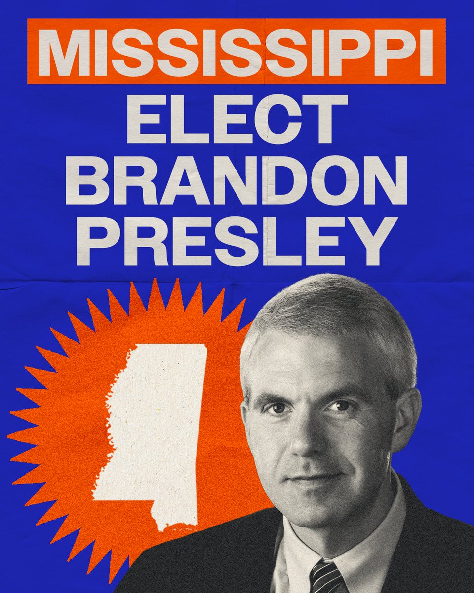 DemGovs's tweet image. There are 90 days left to help @BrandonPresley become Mississippi’s next governor. #MSGov