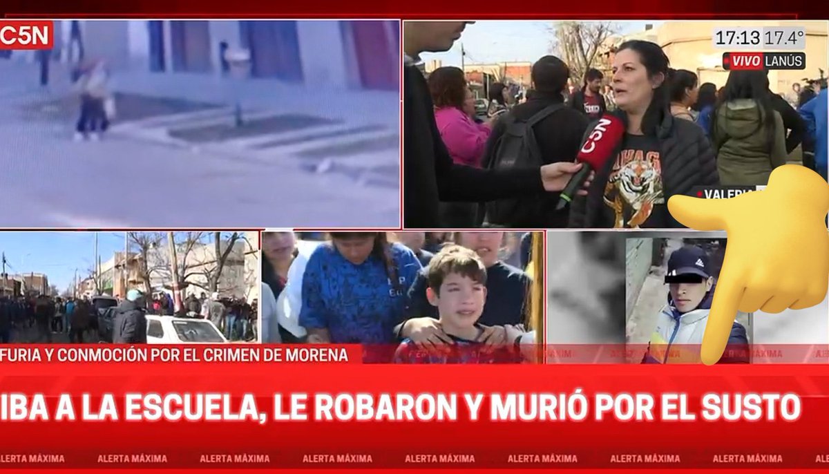 Fue asesinada por dos motochorros que le destrozaron el hígado, los riñones y la cabeza a patadas y arrastrándola por la calle, pero para C5N murió de un susto.
