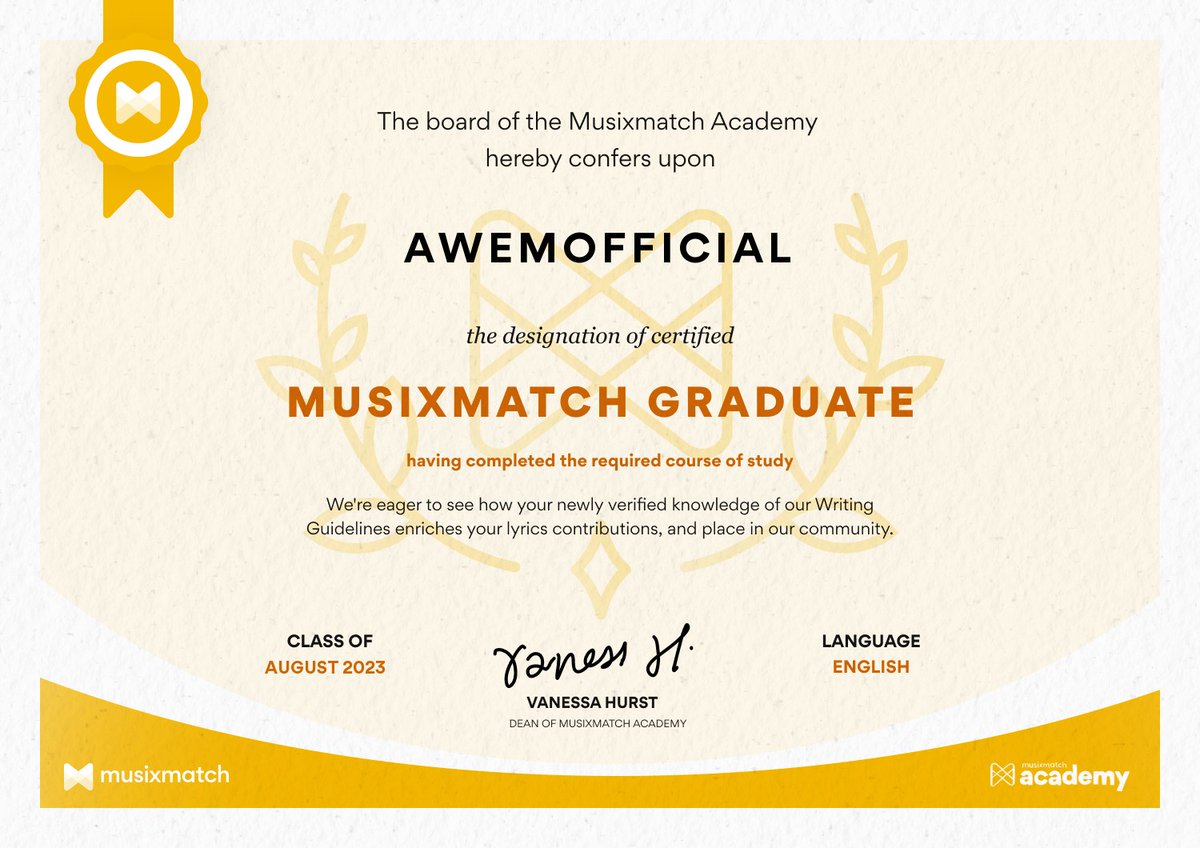 Selamat.. 😁🎉🎊

Thx <a href="/Musixmatch/">Musixmatch</a>