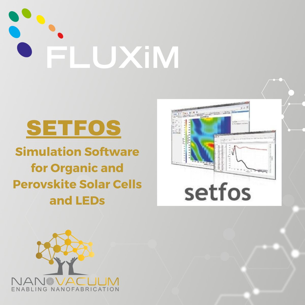 NanoVacuumANZ's tweet image. Explore 'SETFOS' by @FluximAG
Learn More Here: https: bit.ly/3DT1ky9
Watch the video: bit.ly/3qhqEe9
#Setfos #simulation #software #solar #research #OLED #LED #semiconductor #perovskite #photovoltaic #nanofabrication #nanovacuum