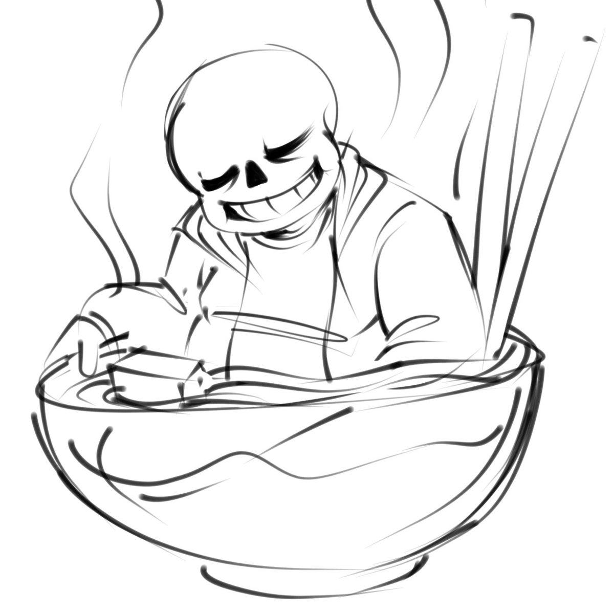 rainder_kaira's tweet photo. Chat keeps wanting to eat sans, and someone donated me to draw him https://t.co/loS1osRlTH