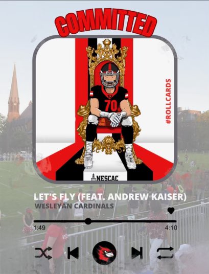 Andrew Kaiser (@andrewk2006) on Twitter photo I am so excited and happy to announce that I am fully committed to the admission process <a href="/wesleyan_u/">Wesleyan University</a>. Thank you to <a href="/CoachDiCenzo/">Dan DiCenzo</a> and <a href="/Coach_Lud/">Eric Ludwig</a> for giving me this opportunity. <a href="/Wes_Football/">Wesleyan University Football</a> <a href="/KMHSFootball/">Kellenberg Firebird Football</a> <a href="/CoachMeisse/">Coach_Meisse</a> I am so excited and happy to announce that I am fully committed to the admission process <a href="/wesleyan_u/">Wesleyan University</a>. Thank you to <a href="/CoachDiCenzo/">Dan DiCenzo</a> and <a href="/Coach_Lud/">Eric Ludwig</a> for giving me this opportunity. <a href="/Wes_Football/">Wesleyan University Football</a> <a href="/KMHSFootball/">Kellenberg Firebird Football</a> <a href="/CoachMeisse/">Coach_Meisse</a>