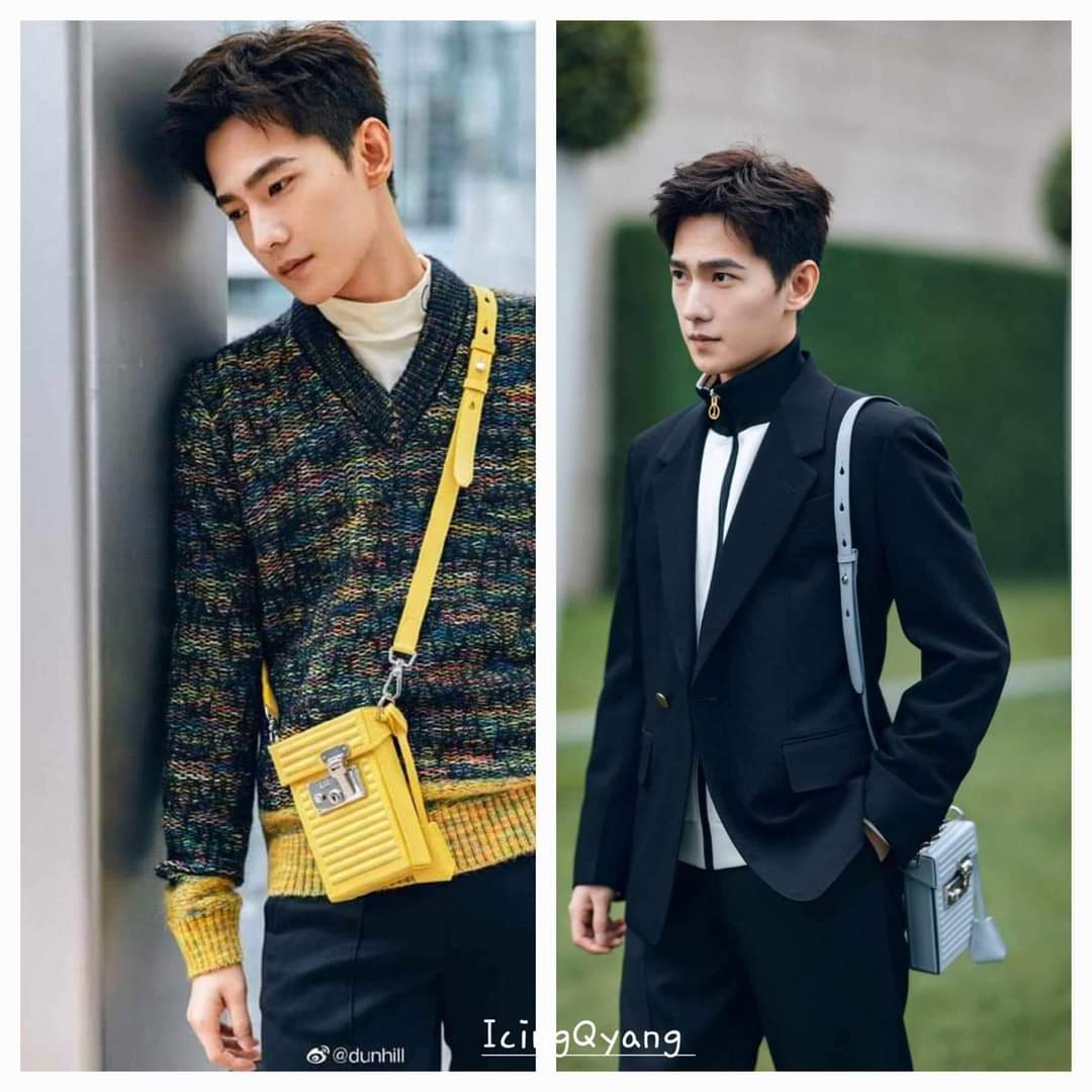 icingquinyang2's tweet image. #dunhillicon #YangYang杨洋 shows off the new colors of the famous #lockbag accenting the #trendyfashion of the season. #ALookBack when he was #dunhillglobalbrandambassador 
#casualchic  #epitomeofbeauty